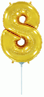 Кулька фольгована Цифра 8 Міні Flexmetal ЗОЛОТО (902768O) з клапаном