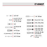 Набір інструментів, 46 од., 1/4" INTERTOOL ET-6046SP, фото 10