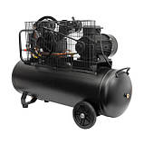 Компресор 100 л, 3 кВт, 380 В, 10 aтм, 500 л/хв., 2 циліндри INTERTOOL PT-0013, фото 4