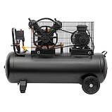 Компресор 100 л, 3 кВт, 380 В, 10 aтм, 500 л/хв., 2 циліндри INTERTOOL PT-0013, фото 5