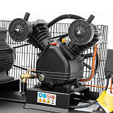 Компресор 100 л, 3 кВт, 380 В, 10 aтм, 500 л/хв., 2 циліндри INTERTOOL PT-0013, фото 7