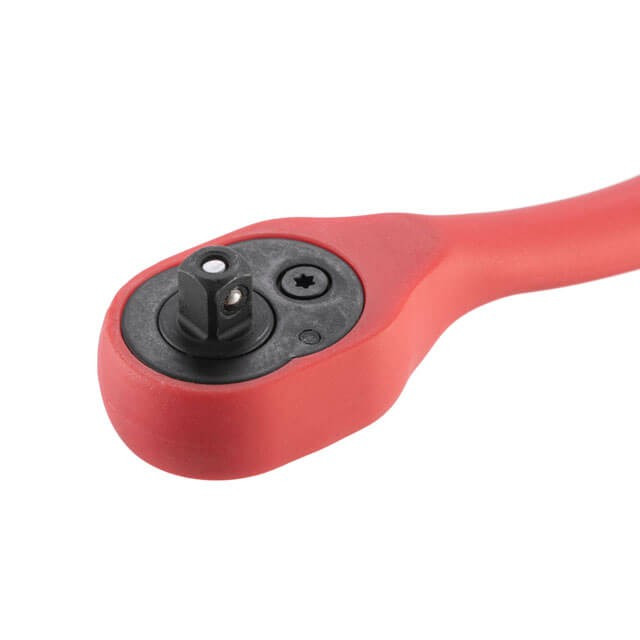 Рукоятка (трещітка) з храповим механізмом на 72 зуба 1/4" вигнута Проф. INTERTOOL HT-2107