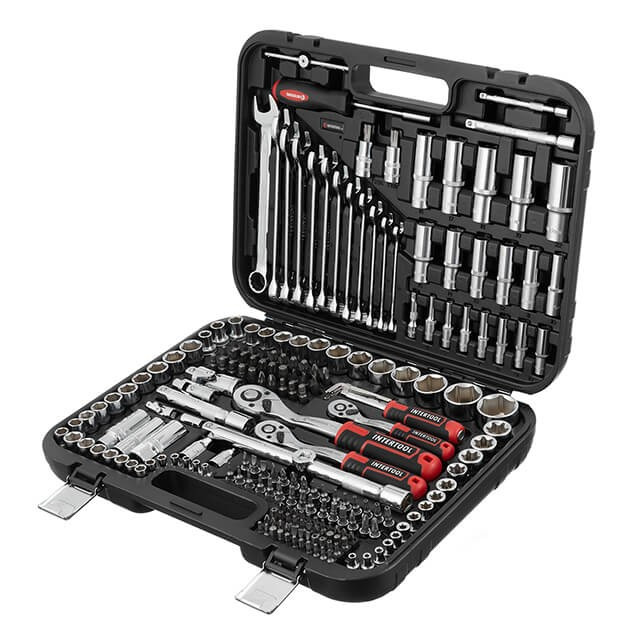 Набір інструментів 219 од., STORM, 1/2", 3/8", 1/4 ", Cr-V INTERTOOL ET-8219