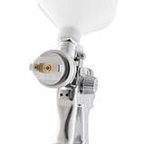 Фарбопульт пневматичний HVLP, верхній пластиковий бачок INTERTOOL PT-0103, фото 2