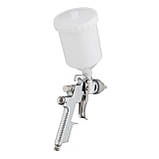 Фарбопульт пневматичний HVLP, верхній пластиковий бачок INTERTOOL PT-0103, фото 5