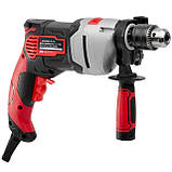 Дриль ударний 800Вт, 0-2900об/хв, 1,5-13мм, метал. корпус редуктора INTERTOOL WT-0118, фото 3