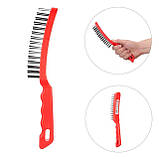 Щітка ручна 5-рядна, корпус із пластмаси INTERTOOL BT-0008, фото 3