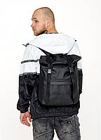 Рюкзак чоловічий Roll чорний, місткий рюкзак, модний спортивний рюкзак