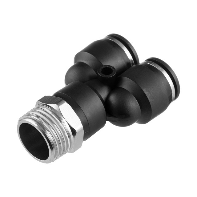 З'єднання цангове Y-подібне для поліуретанових та ін. шлангів 12*12 мм, 1/2" зовн. різьба INTERTOOL PT-2389, фото 1