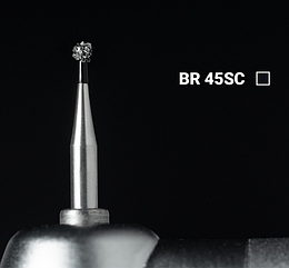 Алмазний бор BR-45SC. Шаровидний (шарик) (ISO 001/012), чорний, Mani. Оригінал.