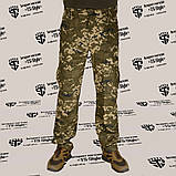 Літні тонкі тактичні спрощені штани в камуфляжі піксель ЗСУ бавовна, фото 3