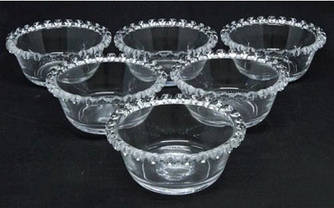 Набір 6 шт. Піала (десертна) 125 мл. (Olens) Прозоре Серце 01-028