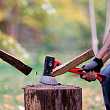 Сокира 800 г, ручка з фібергласу INTERTOOL HT-0262, фото 9