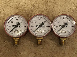 Манометр пропановий 0,6 МПа (6 Атм, кгс/см2) Ф50 мм М12х1,5 із радіальним штуцером (виробництво Китай)