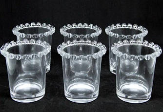 Набір 6 шт. Піала (десертна) 180 мл. (Olens) Прозоре Серце 01-029