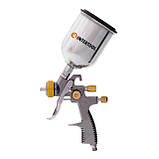 Фарбопульт пневматичний LVLP BRONZE професійний, верхній металевий бачок INTERTOOL PT-0135, фото 3