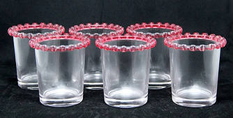 Набір 6 шт. Піала (десертна) 180 мл. (Olens) Рожеве Серце 01-044