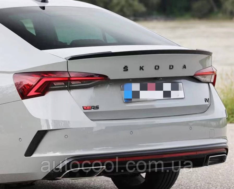 Спойлер кришки багажника (лип спойлер, сабля, дактейл) Skoda Octavia A8 2020+ г.в.