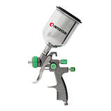 Фарбопульт пневматичний LVLP GREEN професійний, верхній металевий бачок INTERTOOL PT-0131, фото 3