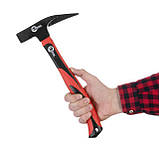 Молоток покрівельний 600 г, ручка з фібергласу INTERTOOL HT-0230, фото 8