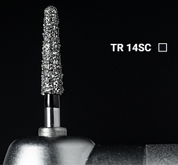 Алмазна бор TR-14SC. Конус-олівець (ISO 198/024), чорний, Mani. Оригінал.