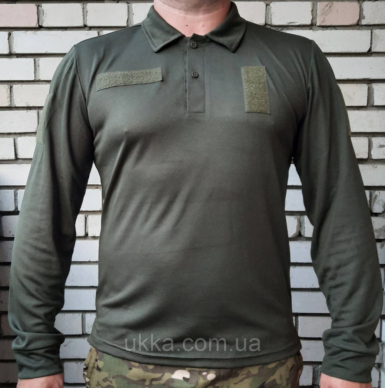 Поло тактичне потовідвідне Кулмакс довгий рукав від М до XXL хакі
