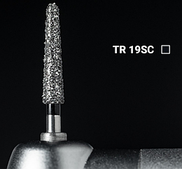 Алмазний бор TR-19SC. Конус-олівець (ISO 199/025), чорний, Mani. Оригінал.