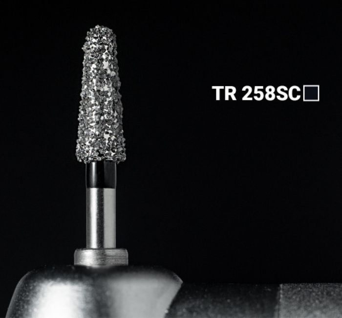 Алмазний бор TR-258SC. Конус-олівець (ISO 197/027), чорний, Mani. Оригінал., фото 1