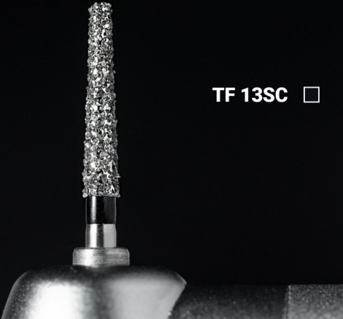 Діамантовий бір TF-13SC. Конусоподібний (ISO 173/020), чорний, Mani.Оригінал., фото 1