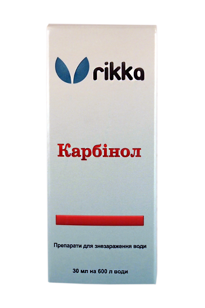 Акваріумний знезаражувальний засіб проти зовнішніх паразитів — Rikka препарат Карбінол