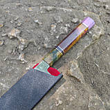 Ніж японський Накірі з дамаської сталі, фото 5