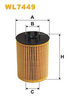Масляный фильтр двигателя WIX FILTERS для автомобилей ALPINA B5 B7, BMW и др. WL7449 (фильтр патрон) оригинал