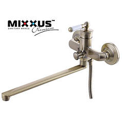 Ретро дизайн змішувач для ванни з лійкою та шлангом для душу Бронзовий Mixxus Vintage 006