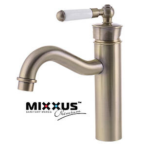 Ретро змішувач для умивальника Бронзовий Mixxus Vintage 001-B, фото 1