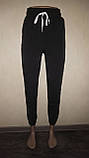 Жіночі демісезонні спортивні штани, джоггери, чорні, розмір 44, фото 4