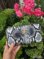 Модный женский цветной кошелёк для денег Guess Гесс на змейке