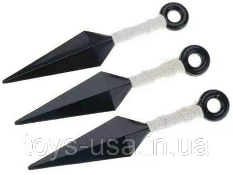 Набір кинджалів куна Наруто, косплей аксесуар 3в1, 13 см - Kunai, Naruto, сosplay