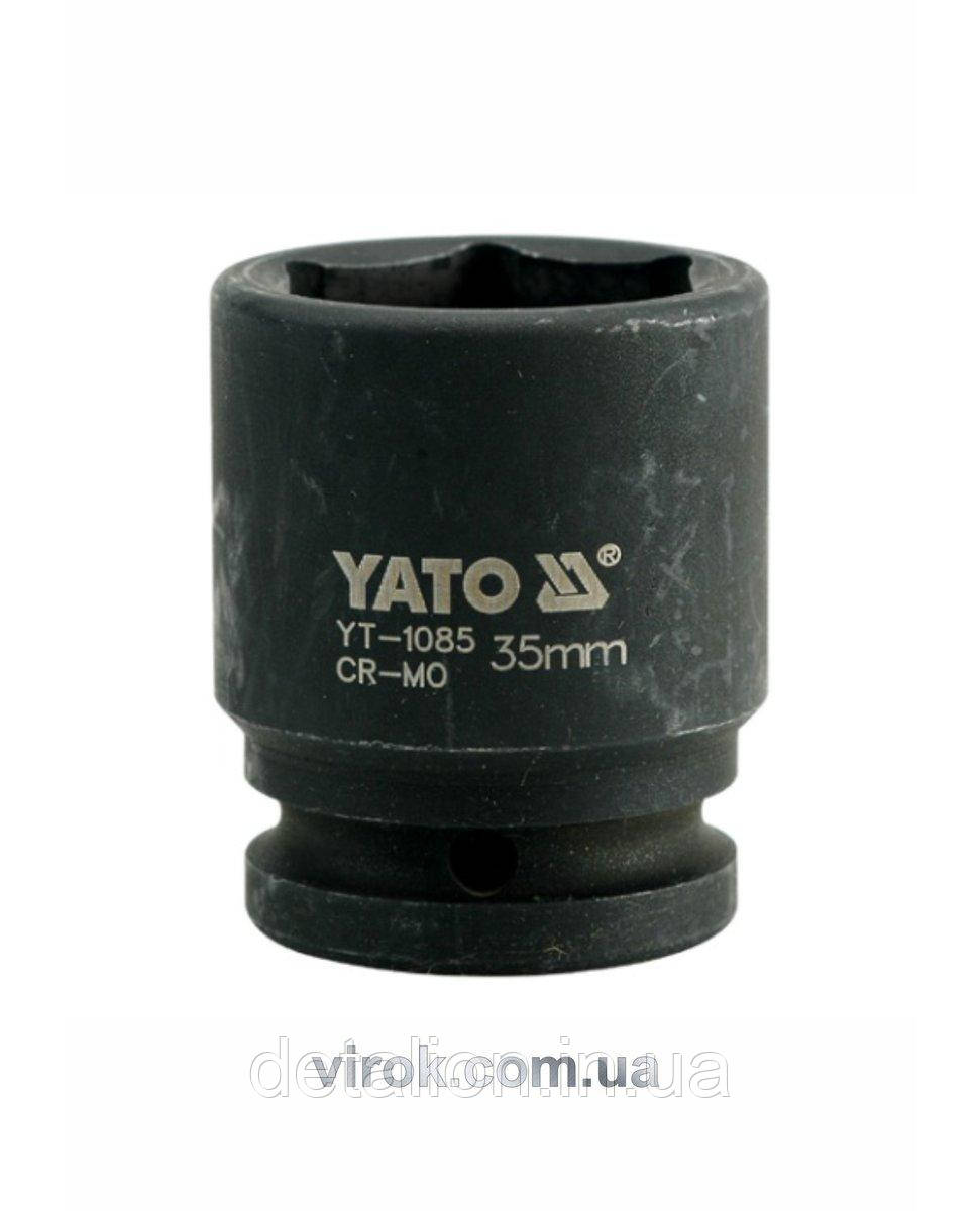 Головка торцева ударна 6-грана YATO : квадрат 3/4", M= 35 мм, L= 56 мм [6/24]