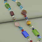 Намисто Котяче око, Агат, Черешський кришталь 53 см., фото 2