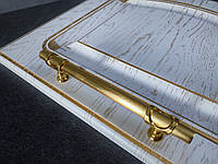 Золотые матовые ручки рейлинг 160мм для кухни и другой мебели Bravo Sunrise металлические