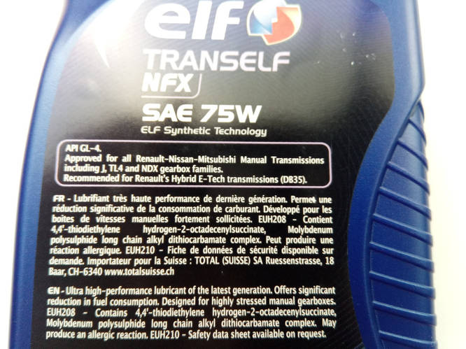 Купить Масло трансмиссионное 75W-80 GL-4 мин. ELF Tranself NFX 1л ...