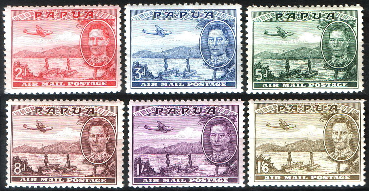 Papua британські колонії 1939 рік SG#163-168