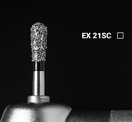 Алмазний бор EX-21SC. Подовжений грушоподібний (ISO 237/023), чорний, Mani. Оригінал.