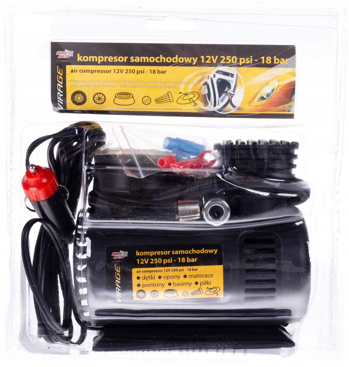 Компресор автомобільний 12V 250 Psi 18 Атм.VIRAGE  93-015
