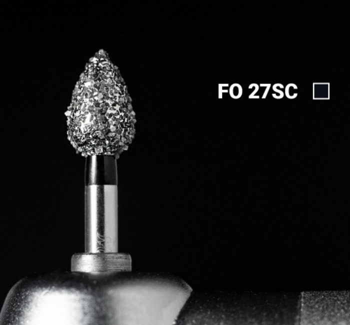 Алмазний бор FO-27SC. "Сливка" (ISO 257/034), чорний, Mani. Оригінал., фото 1