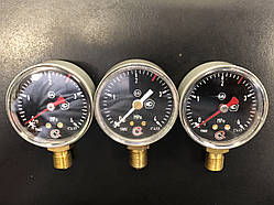 Манометр ацетиленовий 4МПа (40 Атм, кгс/см2) Ф50 мм М12х1,5 з радіальним штуцером (виробництво Китай)