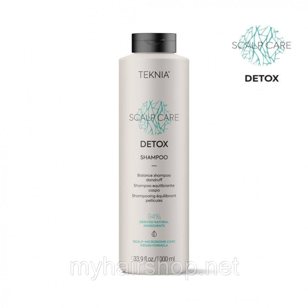 Міцелярний шампунь проти сухої та жирної лупи Lakme Teknia Scalp Care Detox Shampoo 1000 мл, фото 1