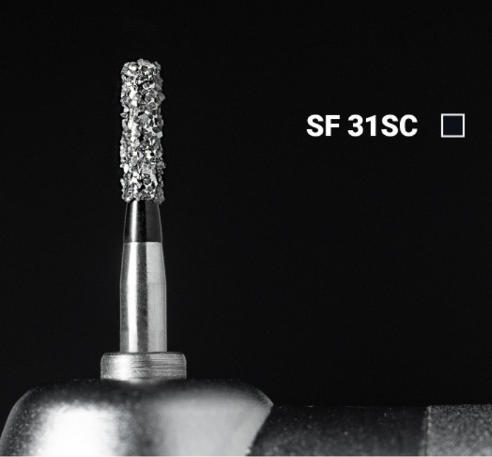 Діамантовий бір SF-31SC. Фісурний з плоским кінцем (ISO 110/016), чорний, Mani.Оригінал., фото 1
