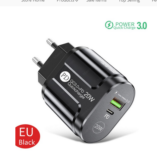 Пристрій Quick Charge 3.0+Type C 20W Model:13-A2C2