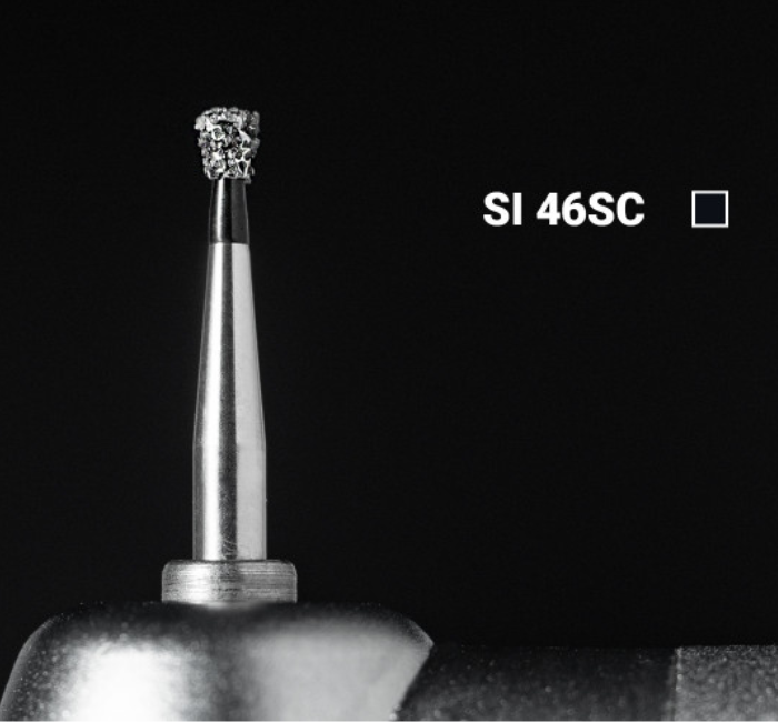Діамантовий бір SI-46SC. Зворотний конус (ISO 010/015), чорний, Mani.Оригінал., фото 1